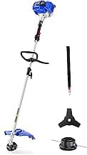 26cc Weed Wacker Gas Powered, 3 in 1 String Trimmer/Edger 17'' with 10'' Brush Cutter,Rubber Handle & Shoulder Strap Included