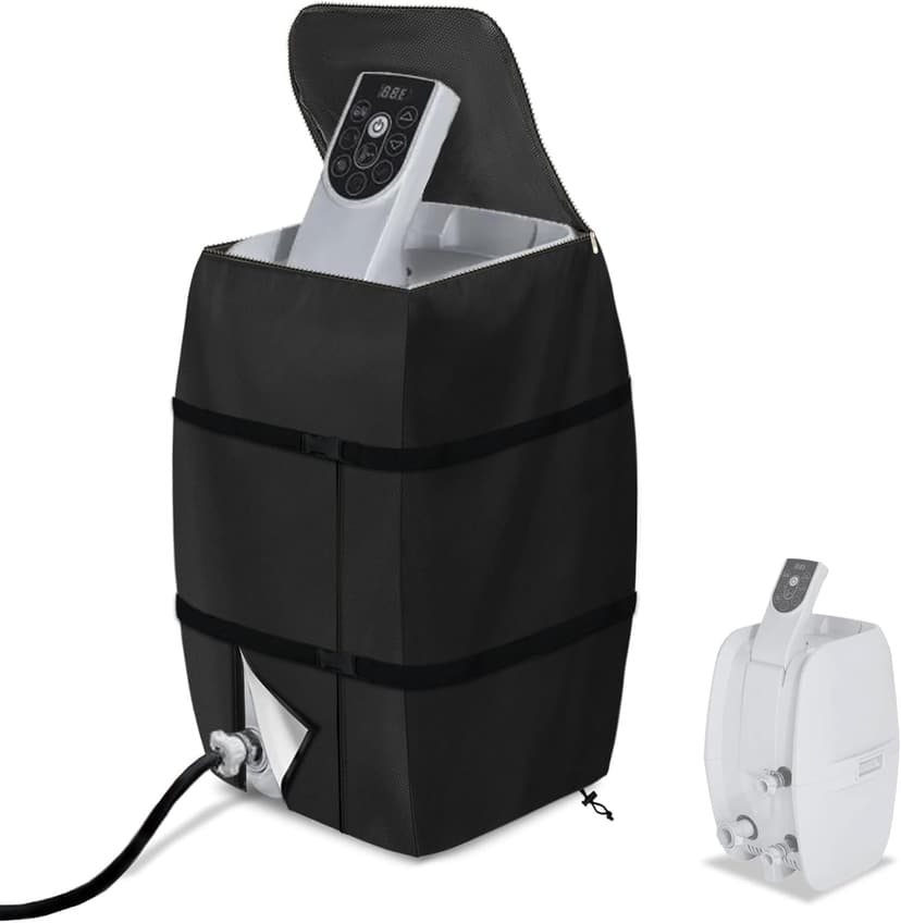 Hot Tub Spa Heater Pump Cover,Waterproof Hot Tub Insulated Pump Cover for Multiple Brands (Black,Square)