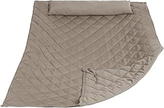 ANOW Double Hammock Pad and Pillow Set, 2 Person Polyester Hammock Pad, Light Brown