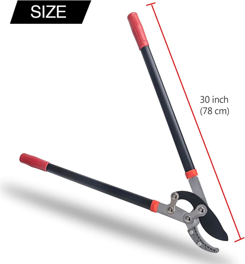 Loppers for Tree Trimming Heavy Duty 30 Inch Tree Branch Cutter Tree Trimmer With Compound Action Anvil Lopper With 2 Inch Cutting Capacity (1pcs)