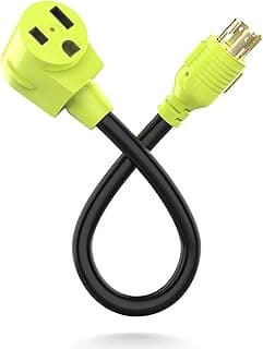 Welder Plug Adapter Cord ETL Listed, NEMA L14-30P Male to 6-50R Female Plug Adapter 4 Prong 30 Amp Generator to 50 Amp Welder Adapter Power Cord Heavy Duty 1.5FT STW 10/3 AWG (125V/250V)