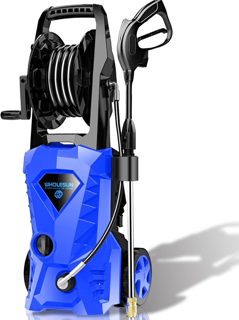 4500PSI Electric Pressure Washer 2.8GPM Power Washer 1600W High Pressure Cleaner Machine with 4 Nozzles Foam Cannon Powerwasher for Home use, 2-Year Limited (Blue)