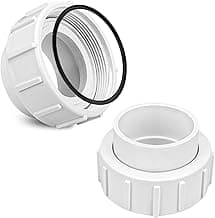 2" Half Union Adapter Replaces Pentair PKG188 Half Union Adapter, Fits Pentair Sta-Rite Heater and Salt Water Chlorinator Cell, Pool & Spa Replacement Parts, 2 Pack