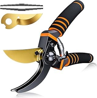 Pruning Shears for Gardening, 8.5" Premium SK5 Carbon Steel Garden Secateurs, Sharp Handheld Heavy Duty Garden Hedge Clippers Tools, Ultra Sharp Pruners with 3/4'' Cut Capacity Garden Scissors