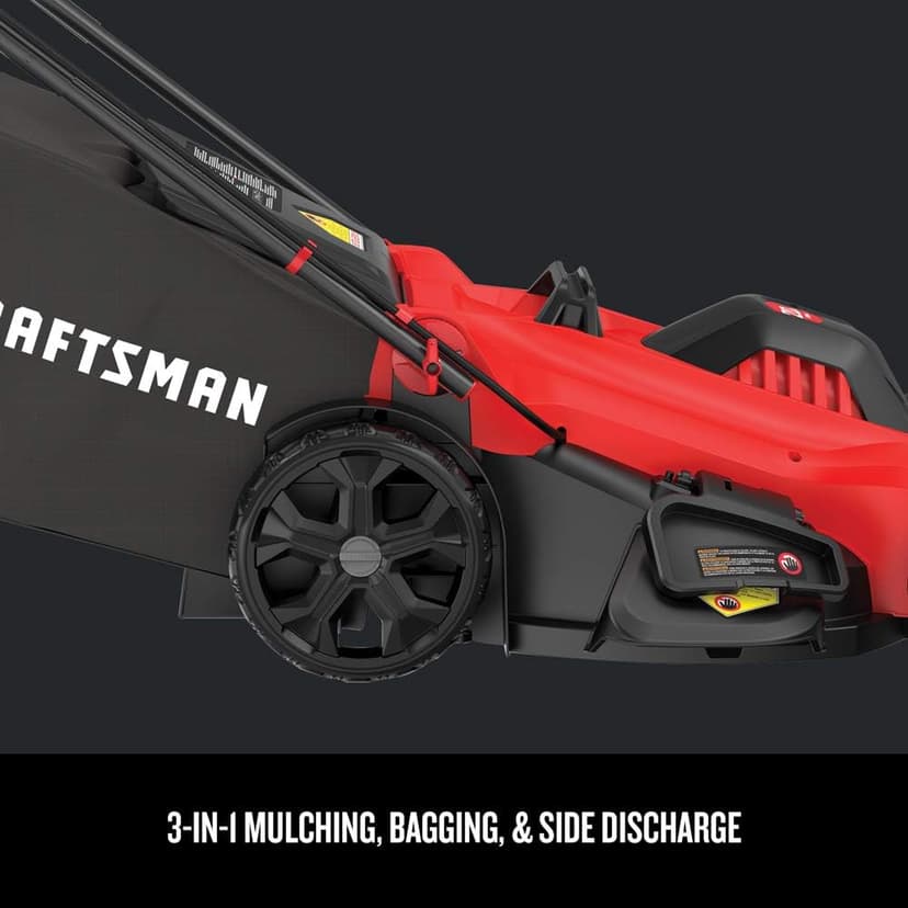 CRAFTSMAN Electric Lawn Mower, 20-Inch, Corded, 13-Ah (CMEMW213), Red