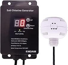 Salt Chlorine Generator Salt Water Pool Chlorinator System with USA Titanium Salt Cell, Designed for Hot Tubs & Swim Spas, Chemical-Free