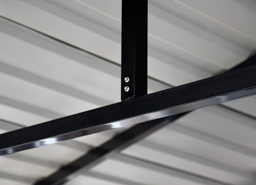 Arrow 10x15x9 3 Sided Carport Charcoal