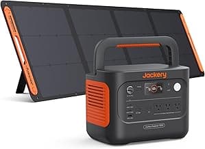 Jackery Solar Generator 1000 v2 with 200W Solar Panel(2024 New),1070Wh Portable Power Station LiFePO4 Battery,1500W AC/100W USB-C Output, 1Hr Fast Charge for Outdoor,Off-Grid Living,RV,Emergency