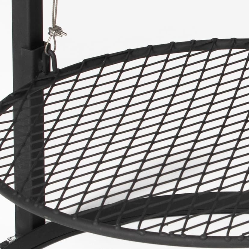 Ash & Ember Santa Maria Style Adjustable Cooking Grate Attachment, Fits 24" Kettle-Style Grills, Open Flame Campfire Cooking Grate, Outdoor Grill Cooking Accessories