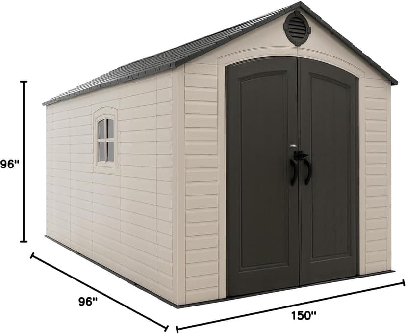 Lifetime Outdoor Storage Shed, 8 x 12.5 Foot