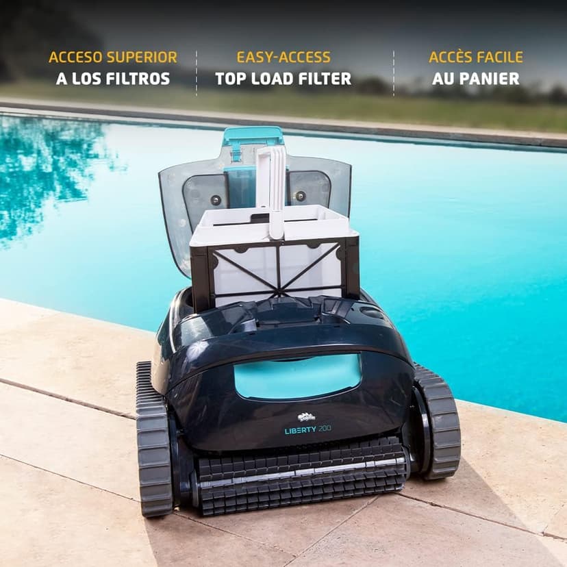 Dolphin (2025 Model) Liberty 200 Cordless Automatic Robotic Pool Vacuum Cleaner, Magnetic Charging, Wall Climbing Scrubber, Ideal for In-Ground Pools up to 33 FT in Length