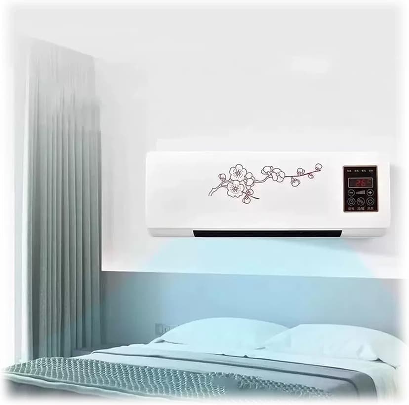 Mini Wall Mounted Air Conditioner Quiet Wall AC Unit For Bedroom 2 In 1 Smart Air Conditioner Cooler And Heater Combo With Remote Control, Portable Air Conditioner For Bedroom, Garage, Nursery