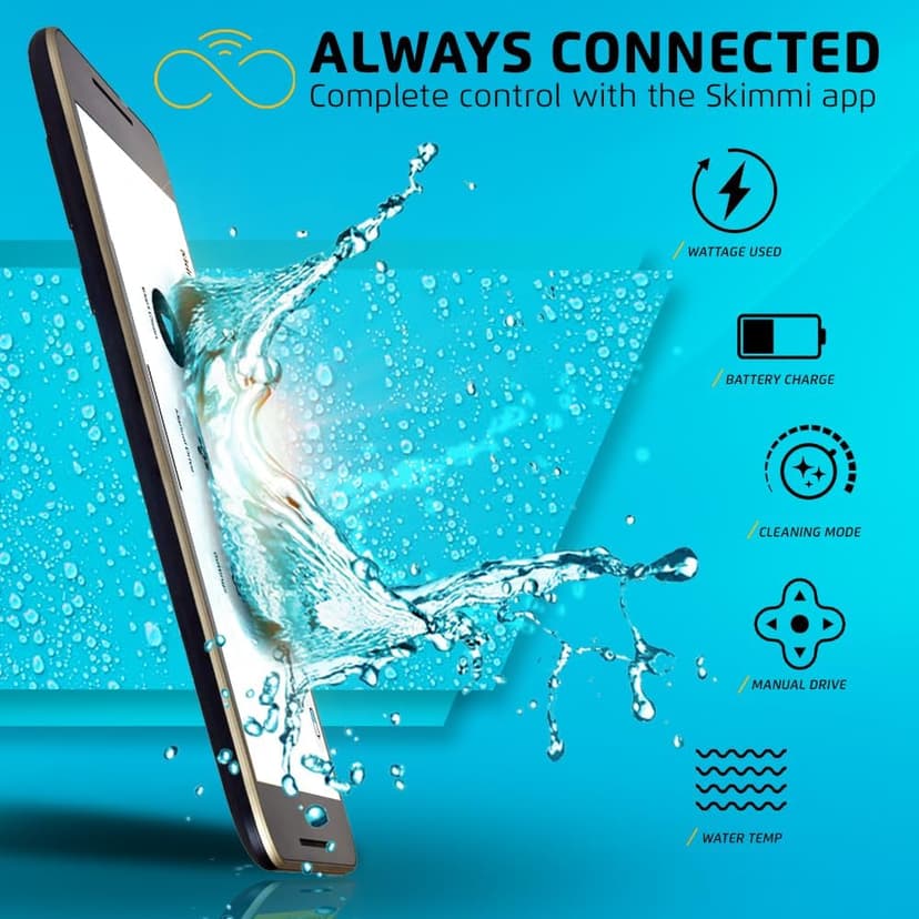 Dolphin Liberty 200 and Skimmi Cordless Robotic Pool Cleaning up to 33 FT - Wall Climbing Scrubber