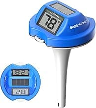 Pool Thermometer Solar Digital Floating, High Precision Large Screen Without Fogging with Double-Sided Display Screen for Swimming Pool, Aquarium, Spa, Hot Spring, Ponds