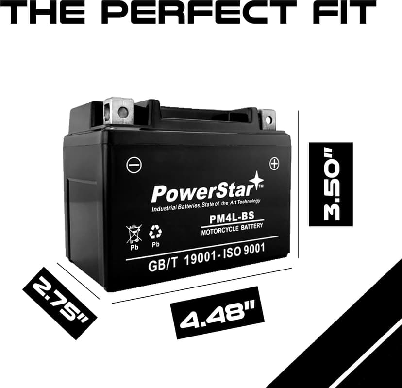 PowerStar YTX4L-BS Lawn Mower Battery for Snapper All Walk Behind Mowers Electric Start