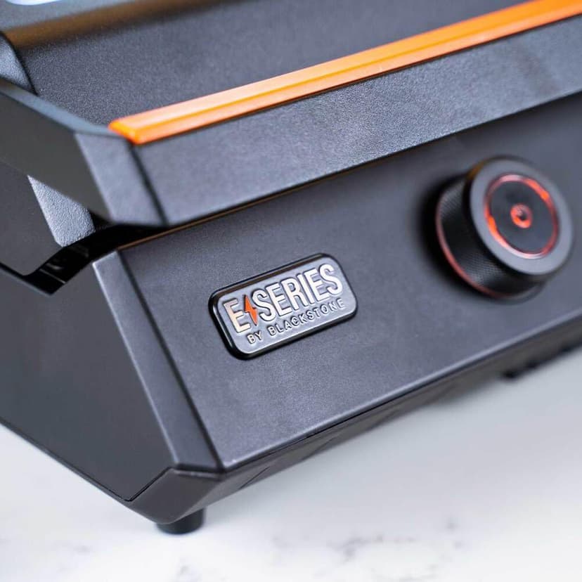 Blackstone 22-Inch Electric Griddle - 1600W Non Stick Ceramic Titanium Coated Stainless Steel Tabletop Griddle with EZ-Touch Control Dial, LCD Display, Patented Rotate & Remove Glass Hood - 8001