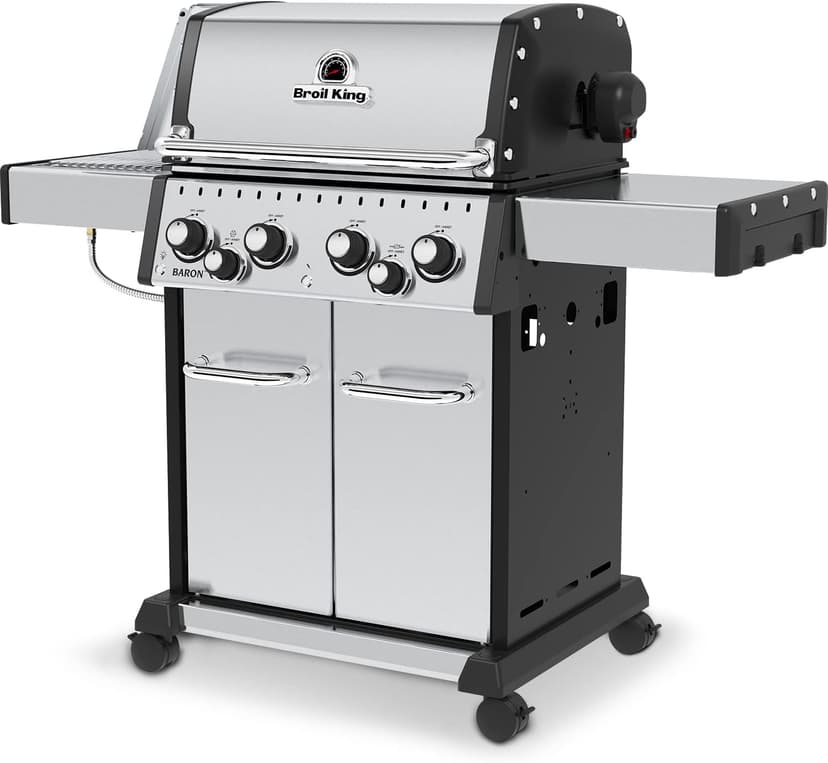 Broil King 875944 Baron S 490 Pro IR, Liquid Propane (LP), Stainless Steel, Black