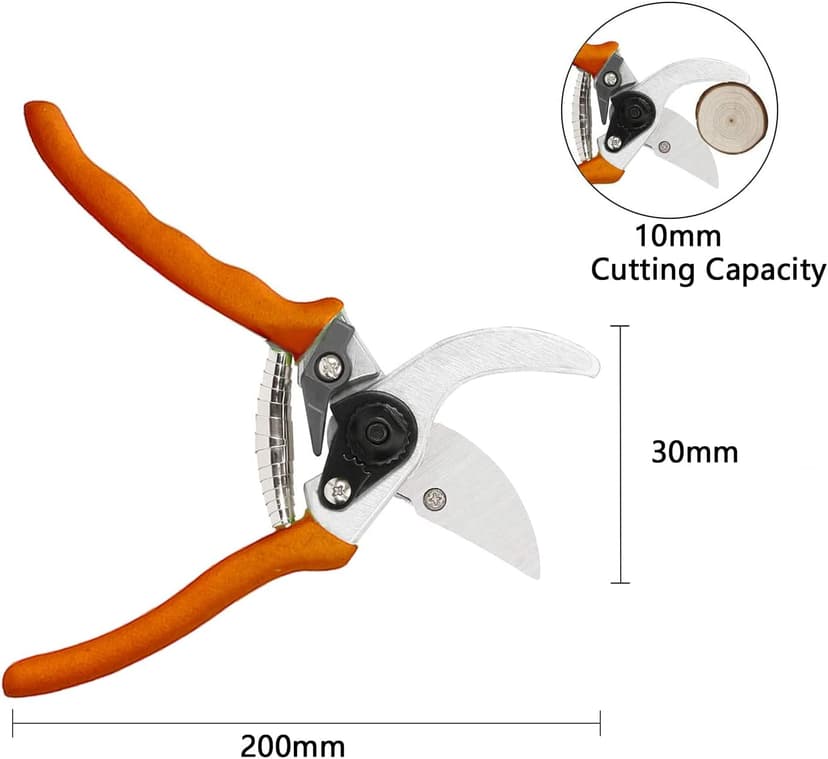 SHIND Bypass Lopper Lightweight and durable garden Clippers and Manual heavy-duty trimmer Set, Strength Saving Hardwearing Garden Shears Suitable for potted plant, flower, branch trimming up to 380mm