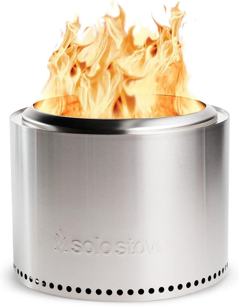 Solo Stove Bonfire 2.0 - 19.5 Inch Smokeless Fire Pit with Removable Ash Pan - Portable Outdoor Fire Pit - Stainless Steel - Wood Burning Lightweight Fireplace, Ideal for 4-6 People, 20 lbs