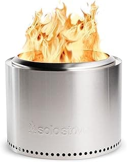 Solo Stove Bonfire 2.0 - 19.5 Inch Smokeless Fire Pit with Removable Ash Pan - Portable Outdoor Fire Pit - Stainless Steel - Wood Burning Lightweight Fireplace, Ideal for 4-6 People, 20 lbs