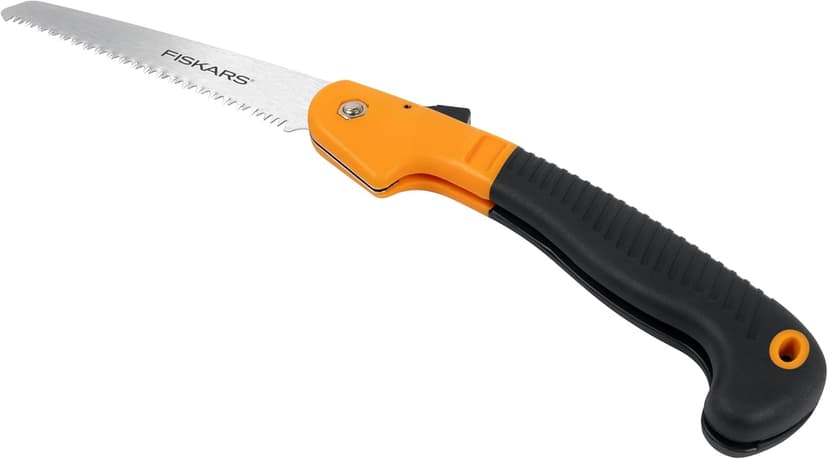 Fiskars Folding Hand Saw, 7" Pruning Saw with Power Tooth Blade with Triple Ground Teeth that Powers Through Wood Faster, Soft Grip Handle