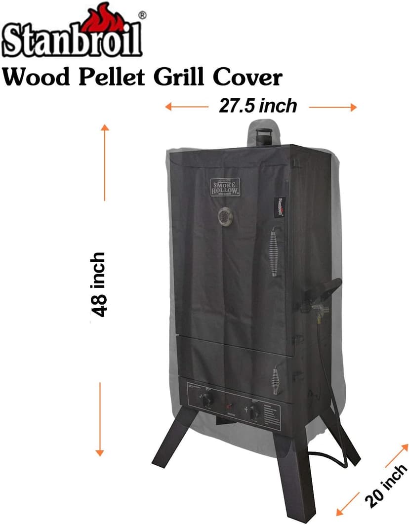 Stanbroil Smoker Cover for Smoke Hollow 44-Inch Smoker Grill, 600D Heavy Duty Waterproof Grill Cover Fits Smoke Hollow Models PS4400, PS4415, 44241G2, 44241GW