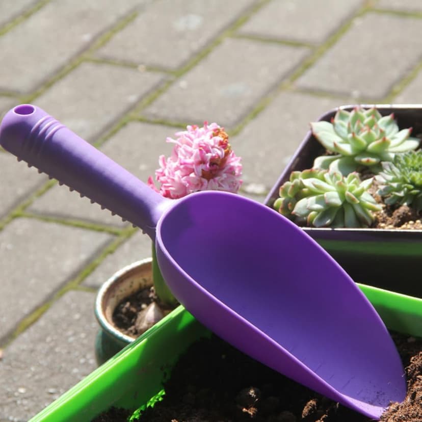Angoily Garden Shovel, 5PCS Shovels for Digging with Mark, Plastic Soil Scoop Colorful Soil Shovel Trowel Garden Tool, Gardening Shovel, Hand Shovel, Cultivating Planting Shovel Gardening Tool