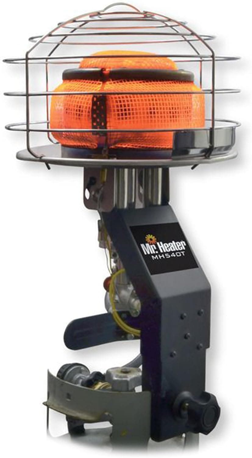 Mr. Heater MH540T 540-Degree 45,000 BTU Radiant Tank Top Portable Propane Heater For Sporting Events, Hunting, Fishing, Camping, Tailgating & Porches