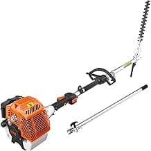 48cc Gas Hedge Trimmer, 2 Cycle Gas Powered Hedge Trimmer Brush Cutter,Pole Saw with Extension Pole Garden Trimming Tools for Tree Trimming and Branch Cutting