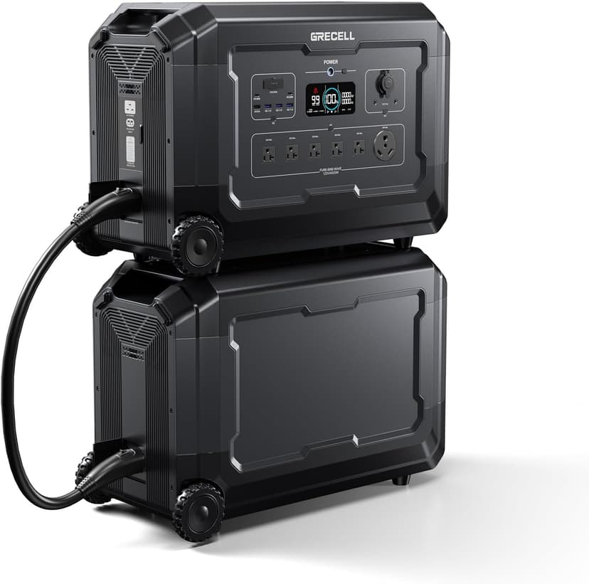 Expandable 10.08kWh Solar Generator Kit, Portable Power Station 4000W w/Smart Extra Expansion Battery 5040Wh LifePo4 Home Battery Backup Power Supply for Blackout, Outdoor Camping, RV, Emergency