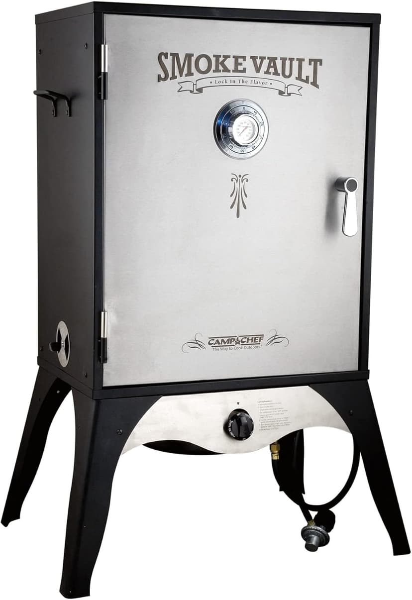 Camp Chef Smoke Vault - Vertical, Propane Meat Smoker for Outdoor Cooking of Meat, Pies & More - 150°F to 350°F Range - 18"