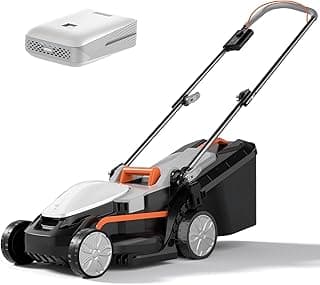 Litheli Cordless Lawn Mower 13 Inch, 20V Electric Lawn Mowers for Garden, Yard and Farm, 5 Heights Adjustment, Light Weight,with 4.0Ah Portable Battery.