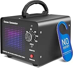 HHGM 48,000mg/h High Capacity Ozone Machine Generator, Commercial Industrial Quartz Tube Air Purifier, Ionizer & Deodorizer Ozone Odor Eliminator Suitable for Home, Car, Basements, Pets, Smoke, Farms