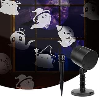 Halloween Projector Lights, LED Halloween Decoration,Ghost Rotating Projector Lights, Indoor Outdoor Landscape Night Light for Home Thealter, Ceiling, Room, Patio, Garden, Yard Stake, Bedroom Decor