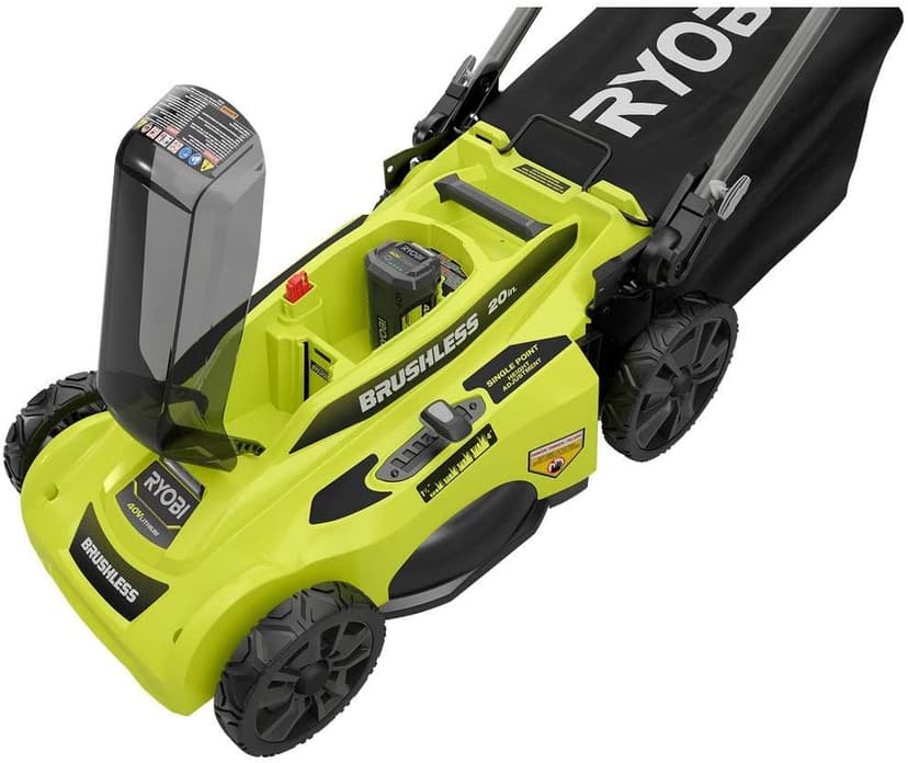 RYOBI Cordless Push Lawn Mower 20 in. 40-Volt with Whisper-Quiet Design