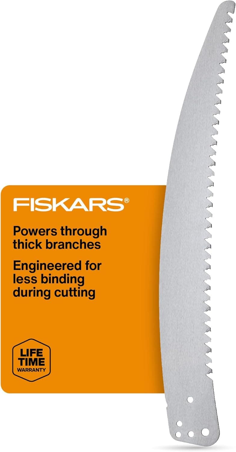 Fiskars Pole Saw Blade Replacement for Fiskars Pruning Saws and Tree Pruners, 15" Blade with Woodzig Chainsaw-Style Tooth Design