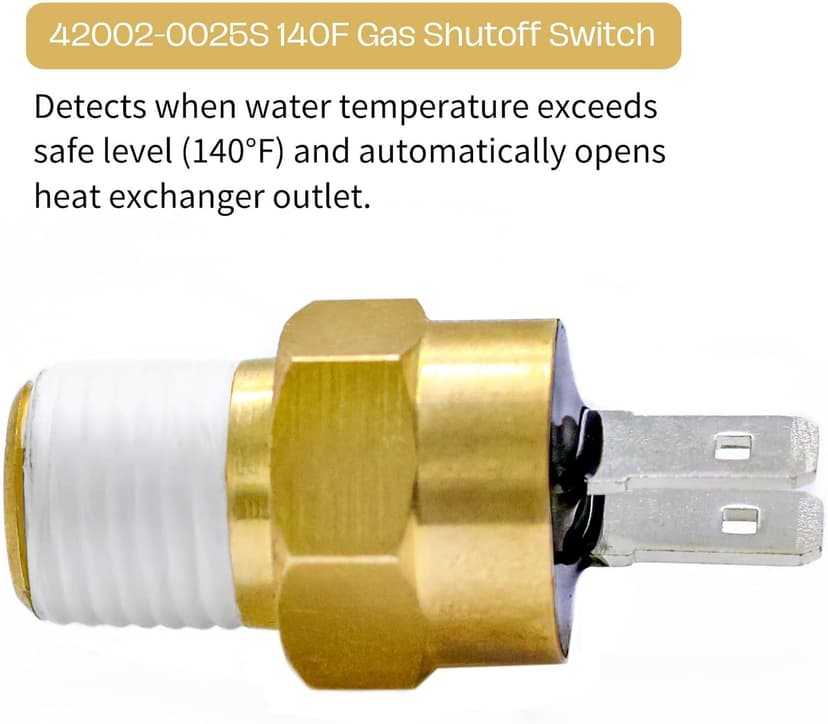 140F Automatic Gas Shutoff Switch 42002-0025S Compatible with Pentair Pool and Spa Heater Electrical Systems