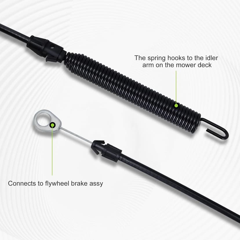 532435111 435111 Deck Engagement Clutch Cable for Craftsman YT3000 YS4500 YT4000 YTS4000 YTS3000 DYS4500 DY4500 Husqvar Poulan Ariens Lawn Mowers Replaces 532197257 532408714 435111