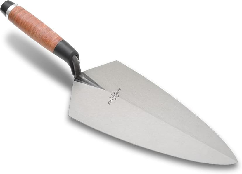 MARSHALLTOWN Philadelphia Brick Trowels, Leather Handle, 279mm Length, 140mm Width, Made In The USA, 19L11