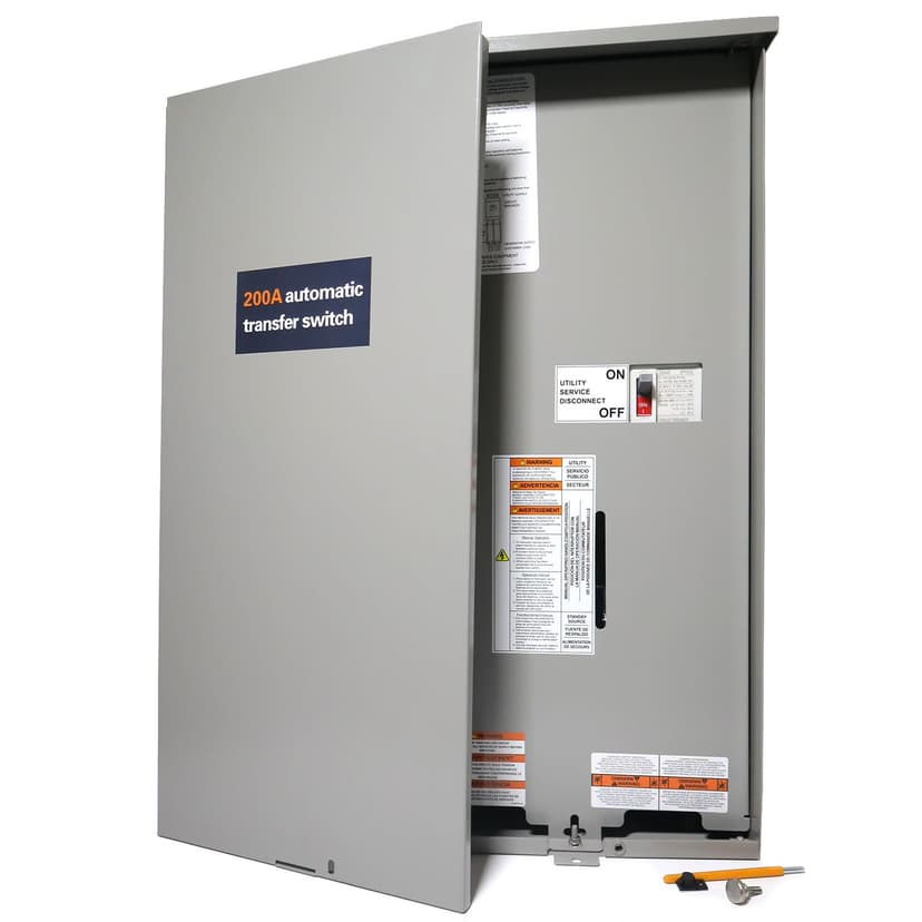 200 Amp Single Phase Generator Automatic Transfer Switch w/Power Management Replacement for Generac RXSW200A3 for Indoor and Outdoor Use, 120/240 V, Service Entrance Rated, NEMA 3R Aluminum Enclosure