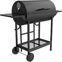 Extra Large Charcoal BBQ Grill, 918 Square Inches Cooking Space, Outdoor Barbecue Grill with 2 Foldable Side Tables for Outdoor Backyard Patio Picnic Parties Camping, Black