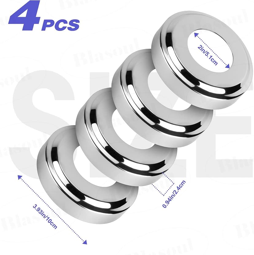 Universal Fit Pool Ladder Escutcheon Plates 4Pack,Blasoul Stainless Steel Cover Plate for 1.9" Inground Pool Handrail