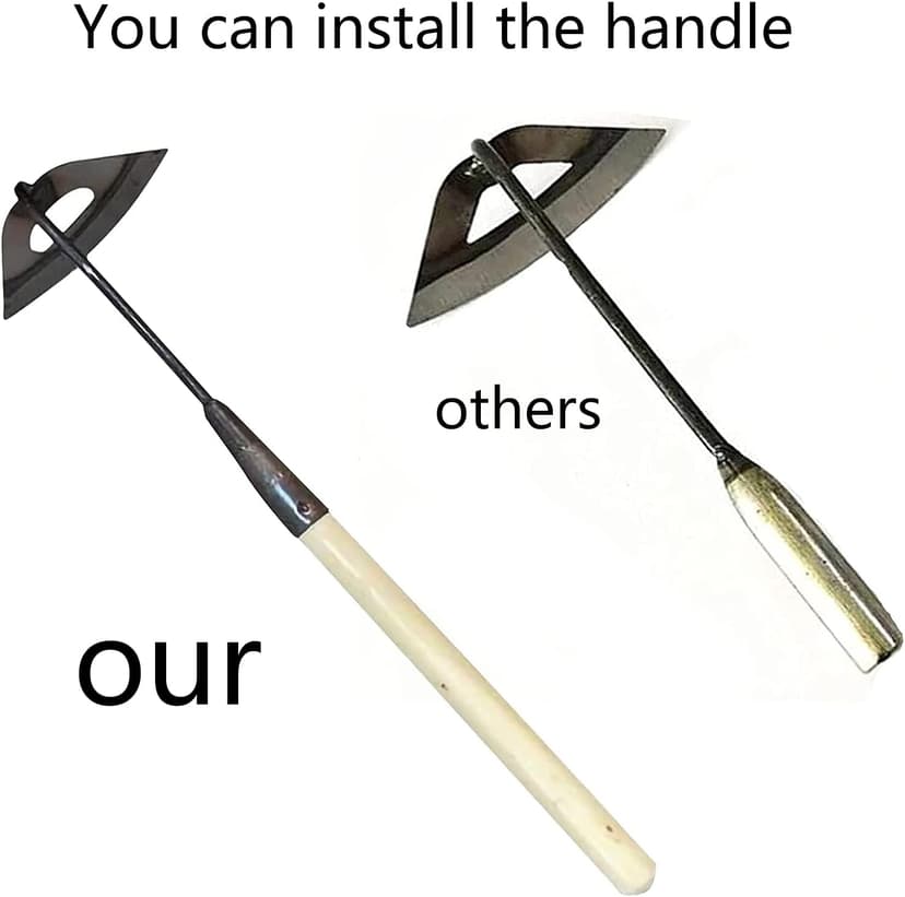 All-Steel Hardened Hollow Hoe,Garden Hoes for Weeding,Hollow Hoe for Gardening,Hoe Garden Tool,Garden Hoe for Backyard Weeding, Loosening, Farm Planting 2