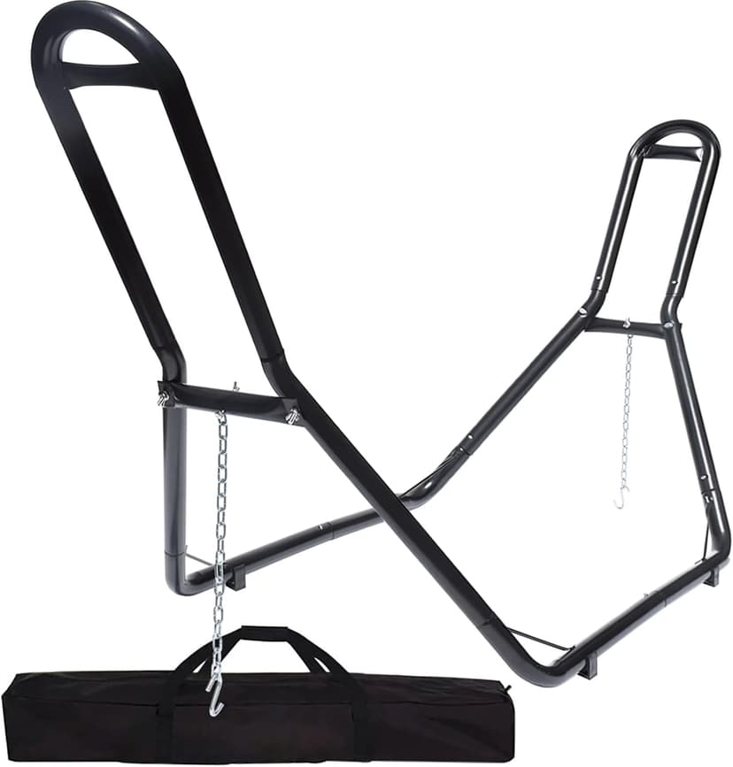 Zupapa 2 Person Steel Hammock Stand 550 lb Capacity, Portable Hammock Frame Stand Heavy Duty for 9 to 14Feet Hammocks, Carry Bag Included, Black