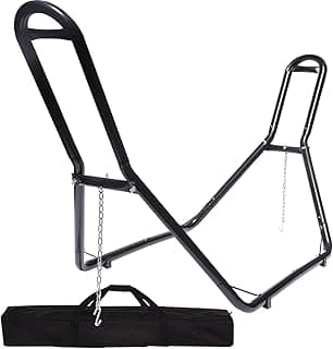 Zupapa 2 Person Steel Hammock Stand 550 lb Capacity, Portable Hammock Frame Stand Heavy Duty for 9 to 14Feet Hammocks, Carry Bag Included, Black