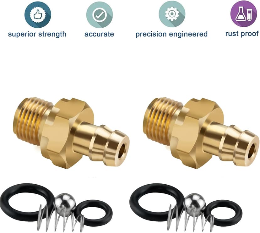 Jingzan 2 Set Pressure Washer Chemical Soap Injector Kit for Briggs and Stratton, Homelite, Ryobi and Husky Replaces 190593GS 190635GS and 203640GS (2 Set Injector Kit)