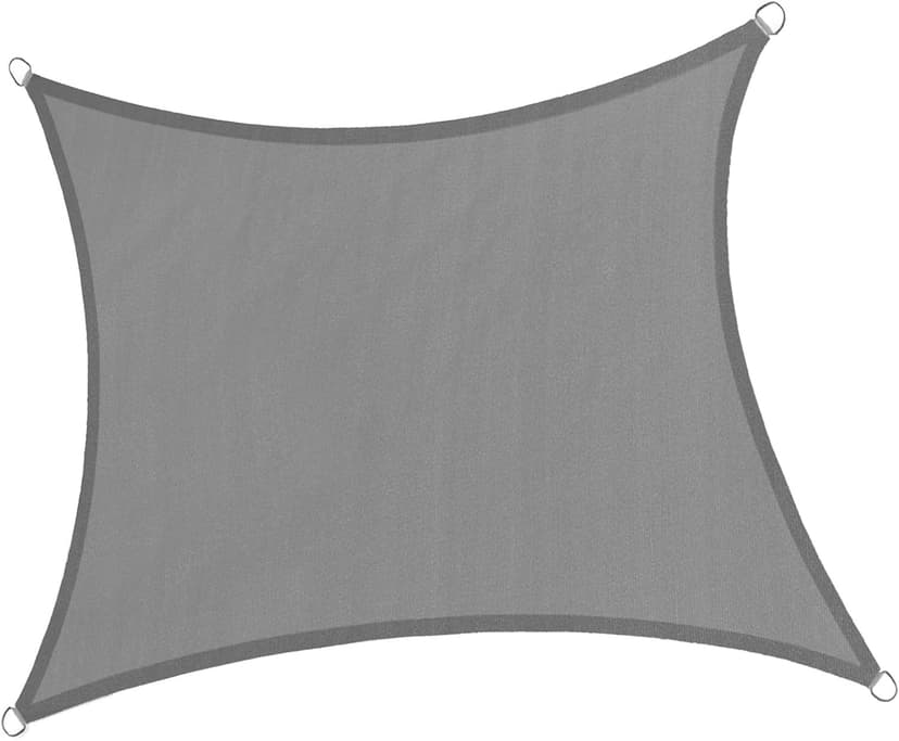 LOVE STORY 8/10/12/13/14/16/20 Rectangle Dark Grey Sun Shade Sail Canopy UV Block Cover for Outdoor Patio Garden Backyard, 8' x 12' Dark Grey