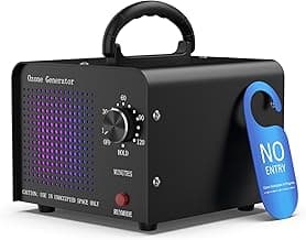 0zone Generator 30000mg - O3 Air Purifier for Home & Car, Ozone Machine Odor Removal for Smoke & Pet (Black)