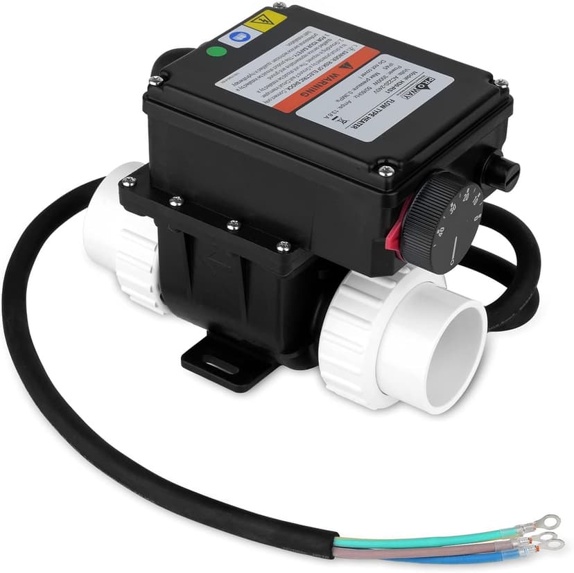 220V 3KW Spa Hot Tub Heater with Adjustable Temperature Thermostat, Inflatable Pool Heater for above Ground Pools, Hot Tubs & Inflatable bathtub，H30-RS1