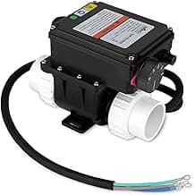 220V 3KW Spa Hot Tub Heater with Adjustable Temperature Thermostat, Inflatable Pool Heater for above Ground Pools, Hot Tubs & Inflatable bathtub，H30-RS1